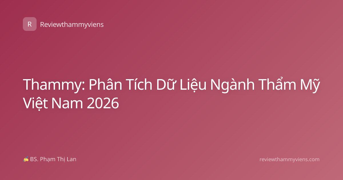 Thammy: Phân Tích Dữ Liệu Ngành Thẩm Mỹ Việt Nam 2026